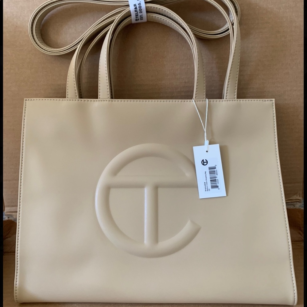 NWT Cream Telfar Shopping Bag - Medium